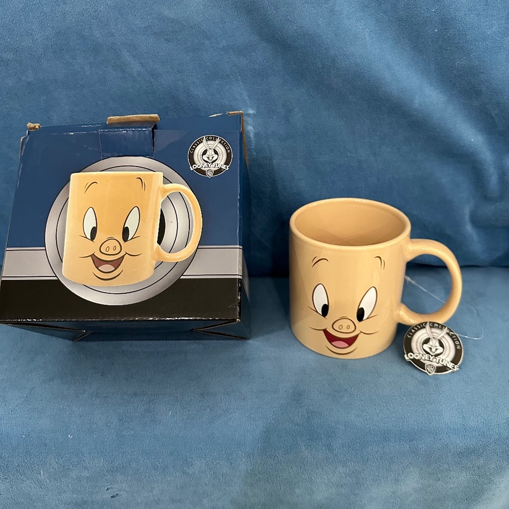 Porky Pig, Looney Tunes Vintage Westland Coffee face mug, 14 oz